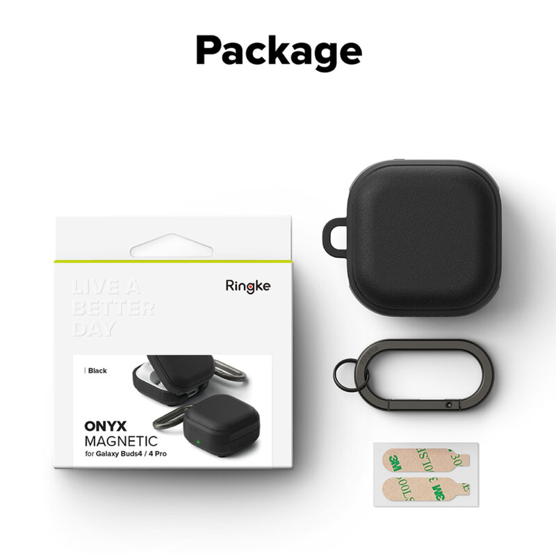 Husa Samsung Galaxy Buds 4 Ringk Onyx Magnetic, negru
