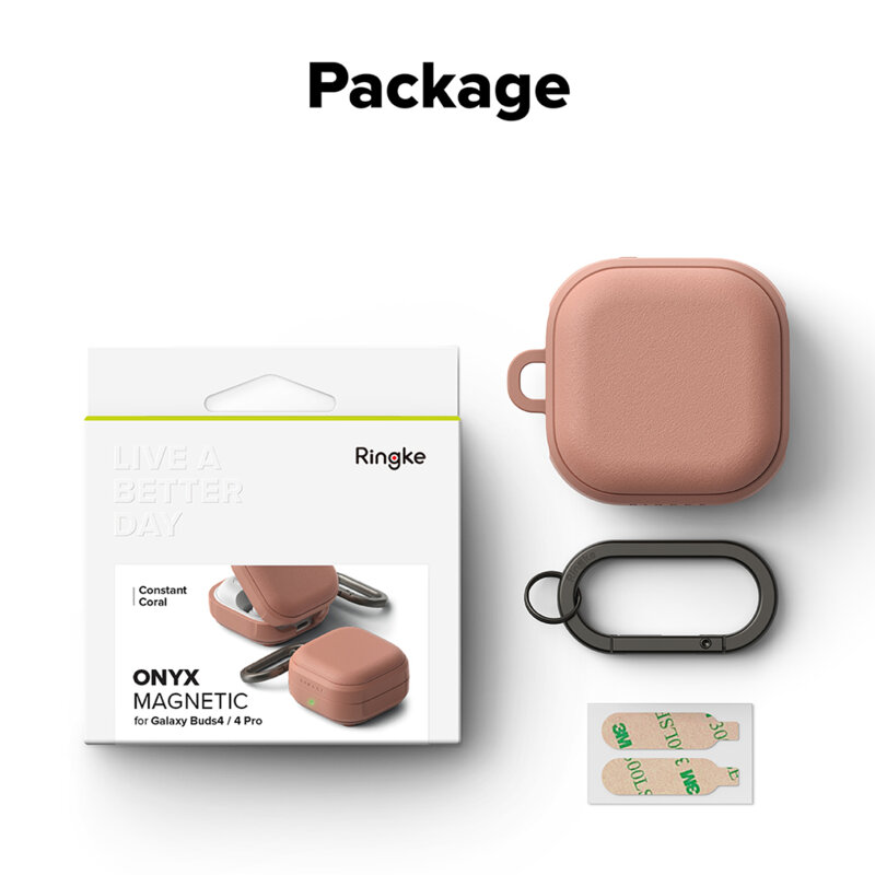 Husa Samsung Galaxy Buds 4 Pro Ringk Onyx Magnetic, oranj