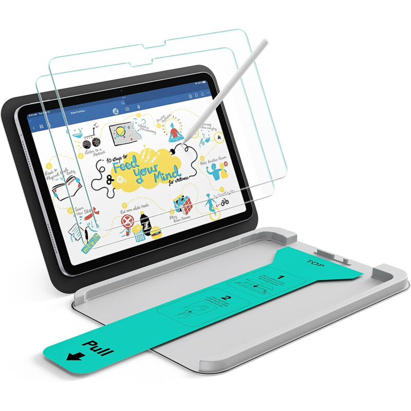 [Pachet 2x] Folie iPad Air 11 (2026) ESR Paper-Feel UltraFit Tray, transparenta