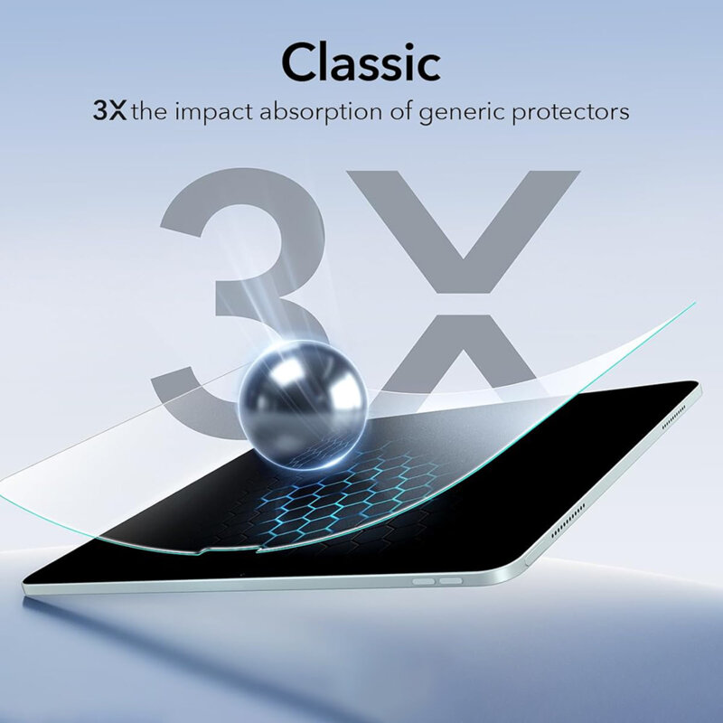 [Pachet 2x] Folie iPad Air 11 (2026) ESR Paper-Feel UltraFit Tray, transparenta