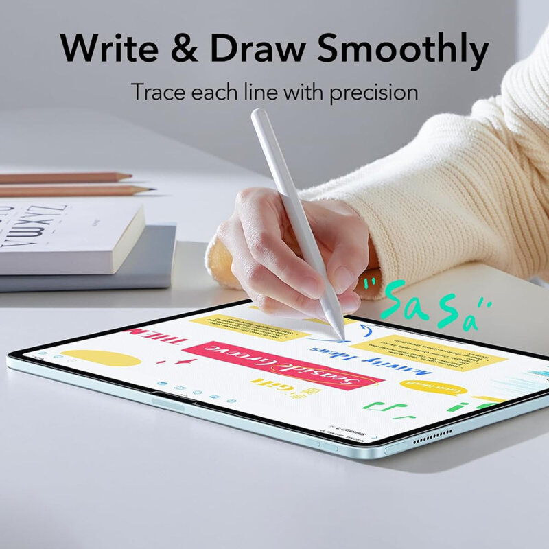 [Pachet 2x] Folie iPad Air 13 (2024) ESR Paper-Feel UltraFit Tray, transparenta