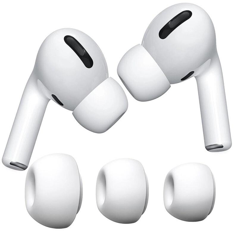 [Pachet 3x] Dopuri casti AirPods Pro 3 din silicon premium Techsuit ET2, alb
