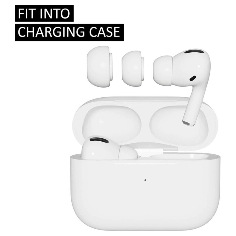 [Pachet 3x] Dopuri casti AirPods Pro 3 din silicon premium Techsuit ET2, alb