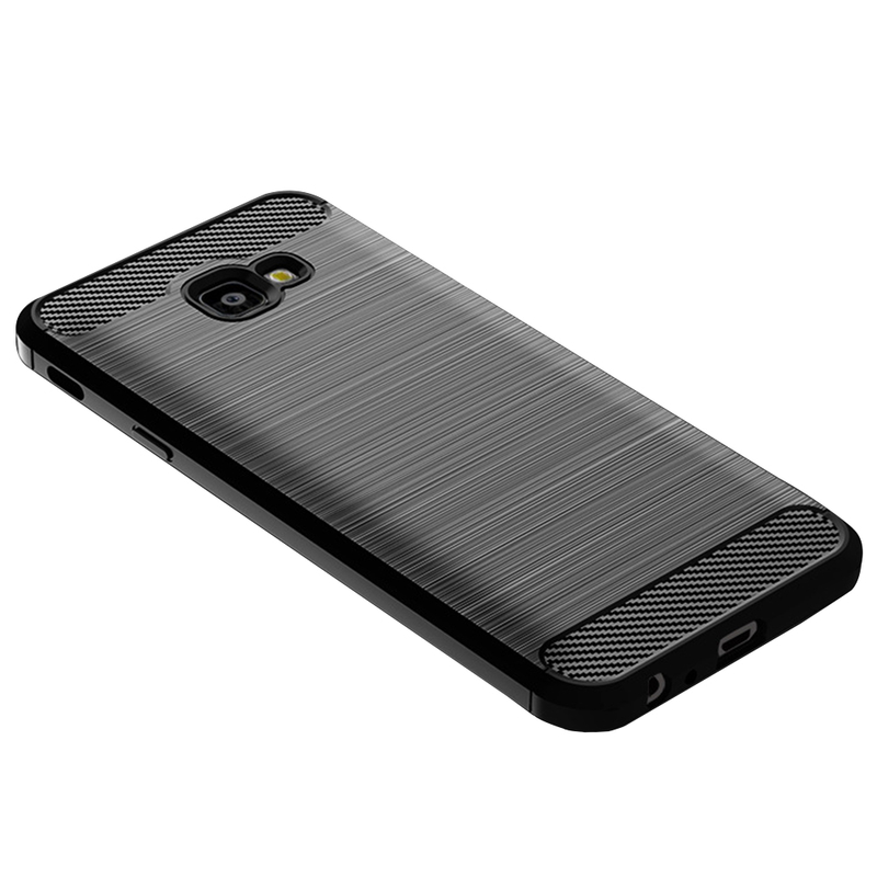 Husa Samsung Galaxy J4 Plus Techsuit Carbon Silicone, negru