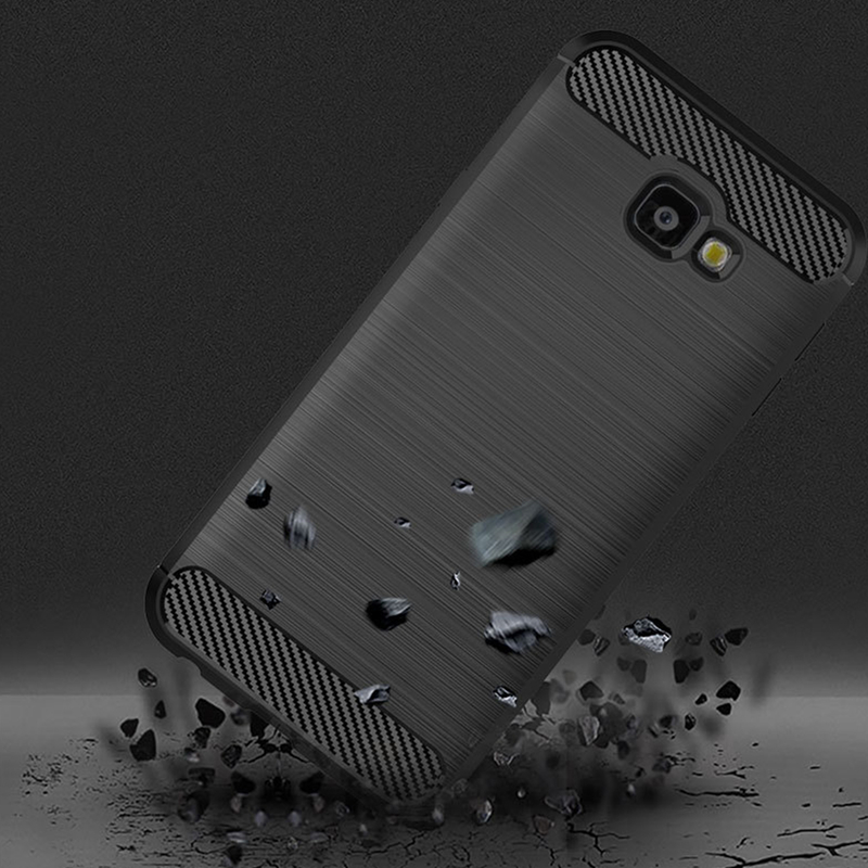 Husa Samsung Galaxy J4 Plus Techsuit Carbon Silicone, negru