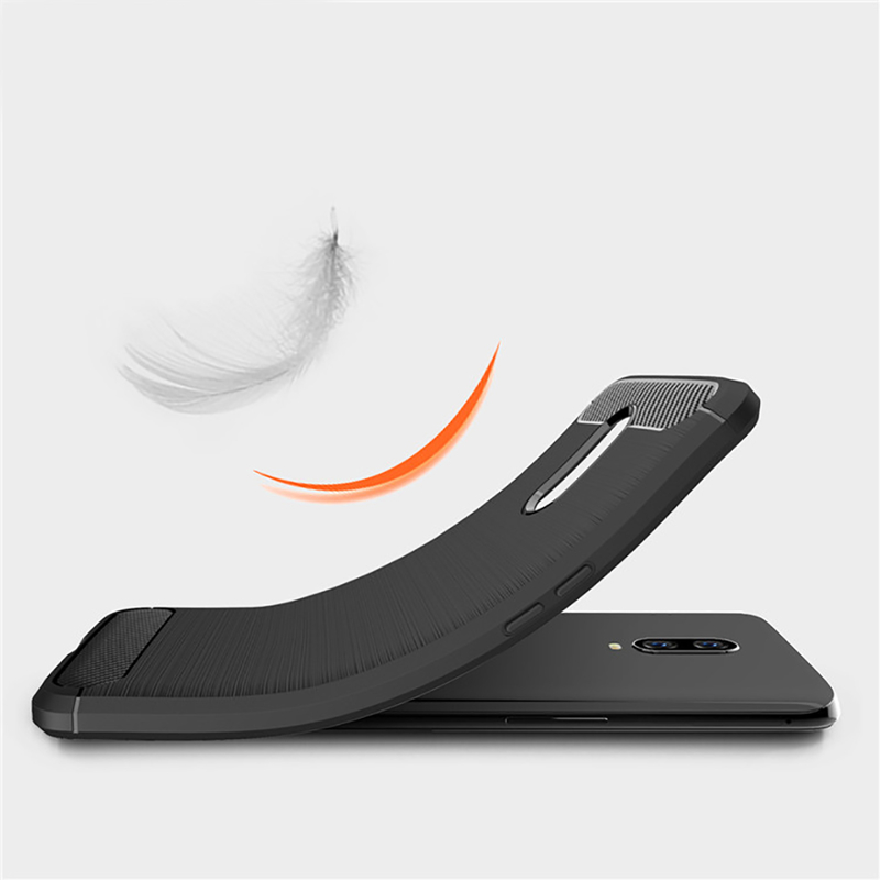 Husa OnePlus 6T Techsuit Carbon Silicone, gri