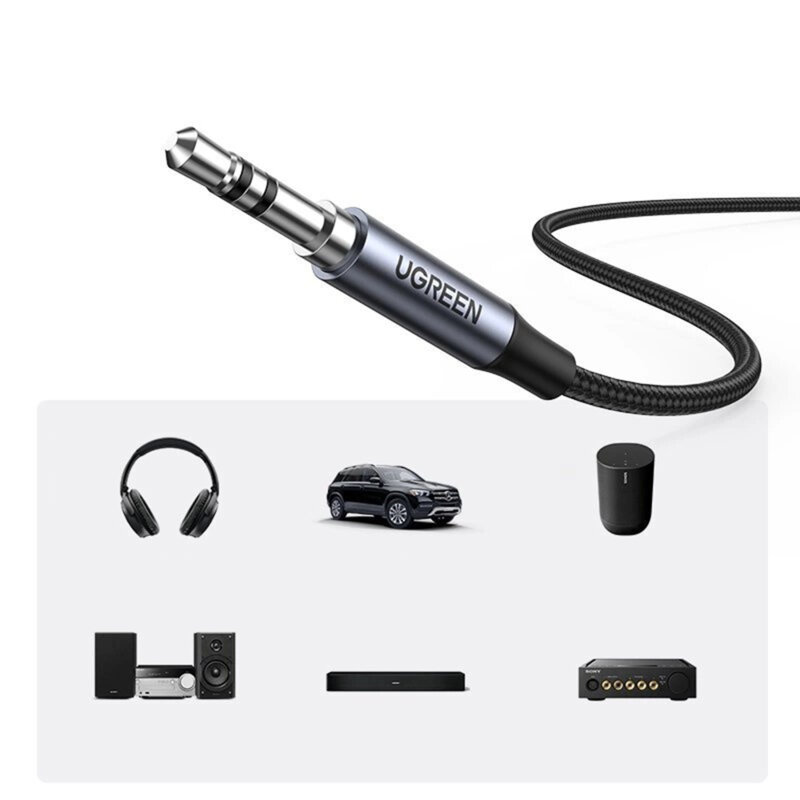 Cablu audio tip C la Jack 3.5mm Ugreen, 1m, gri, 20192