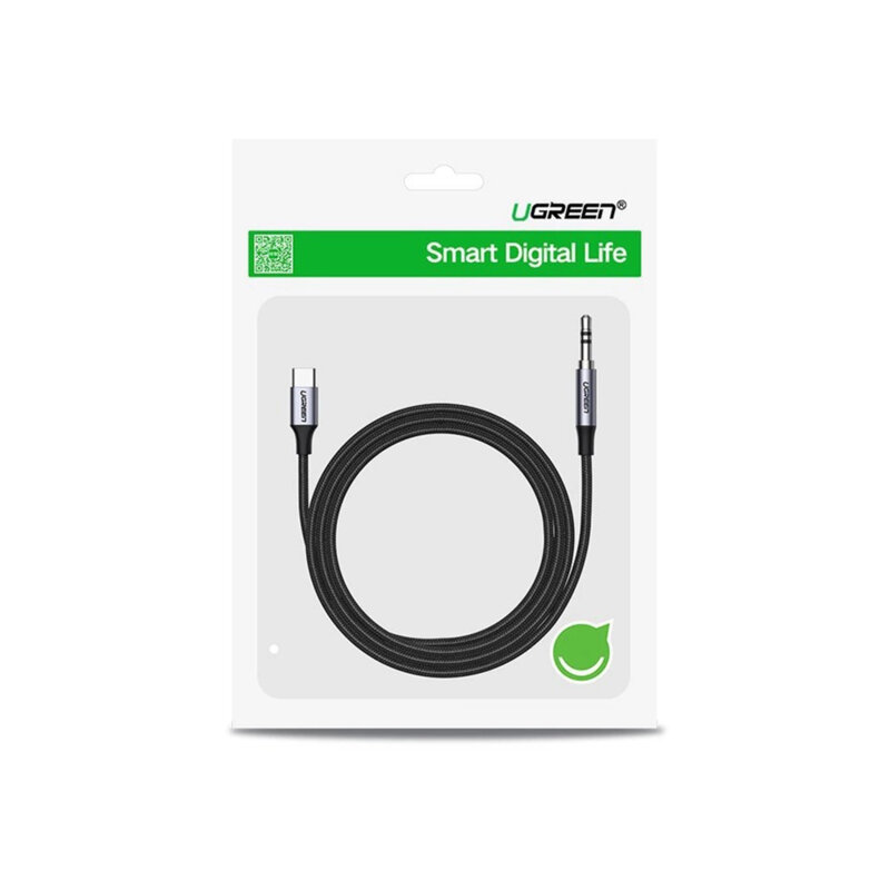 Cablu audio tip C la Jack 3.5mm Ugreen, 1m, gri, 20192