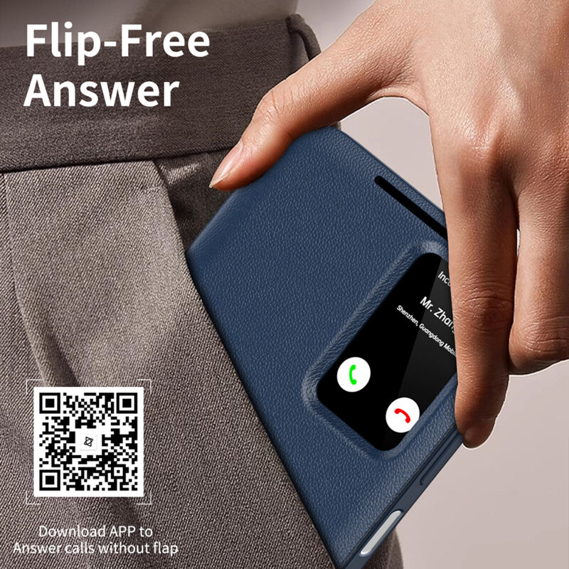 Husa tip carte Samsung Galaxy F17 SmartView Series, albastru