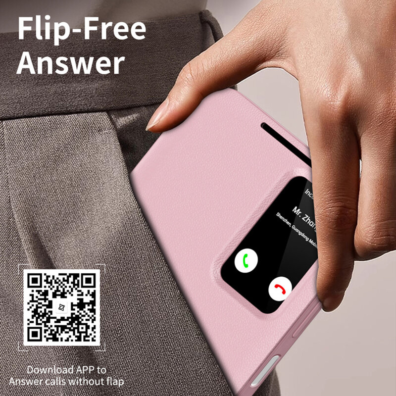 Husa tip carte Samsung Galaxy M17 SmartView Series, roz