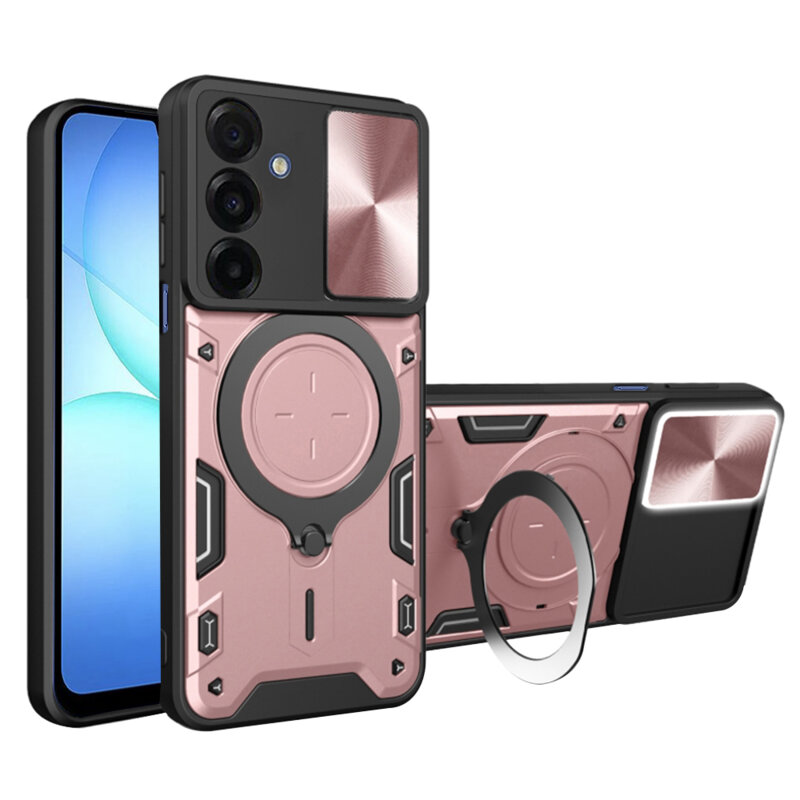 Husa Samsung Galaxy F17 Techsuit CamGuard Pro, roz auriu