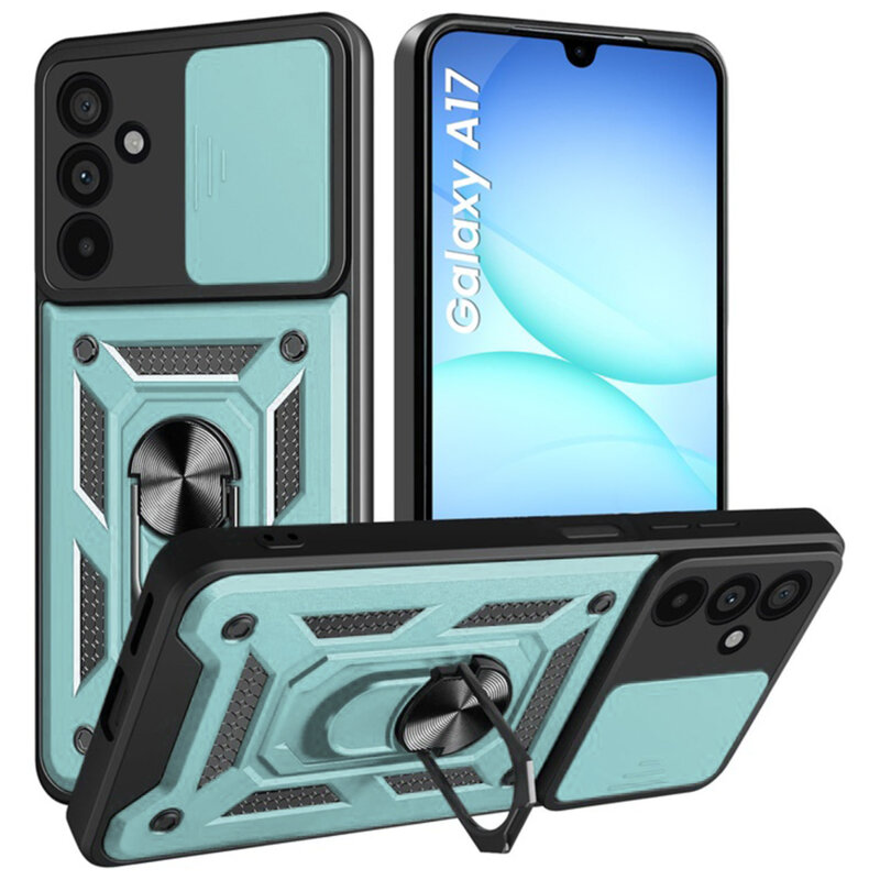 Husa Samsung Galaxy M17 protectie camera Techsuit CamShield Series, verde