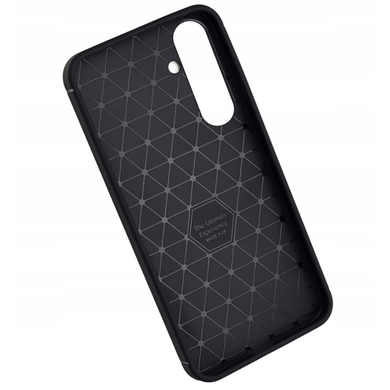 Husa Samsung Galaxy M17 Techsuit CarbonFiber, negru