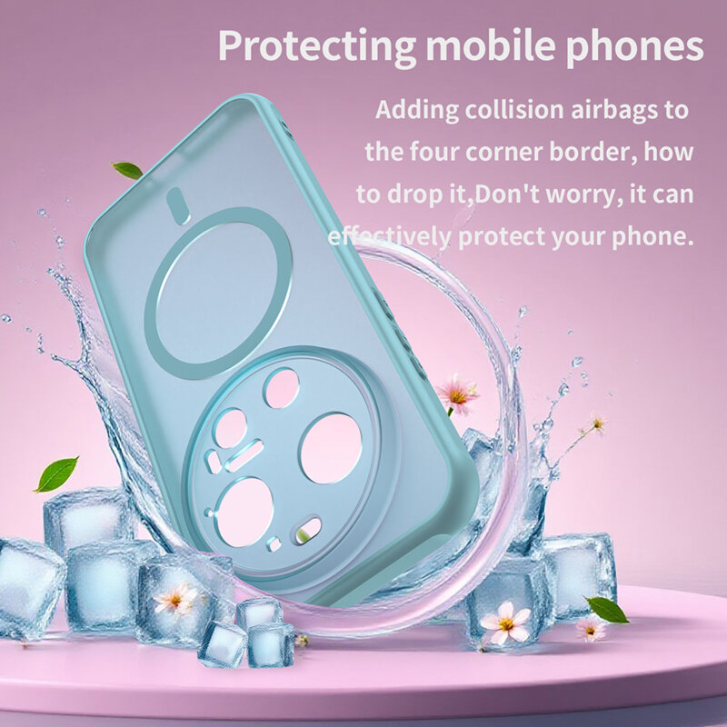 Husa Xiaomi 17 Ultra Techsuit HaloFrost II MagSafe, verde menta