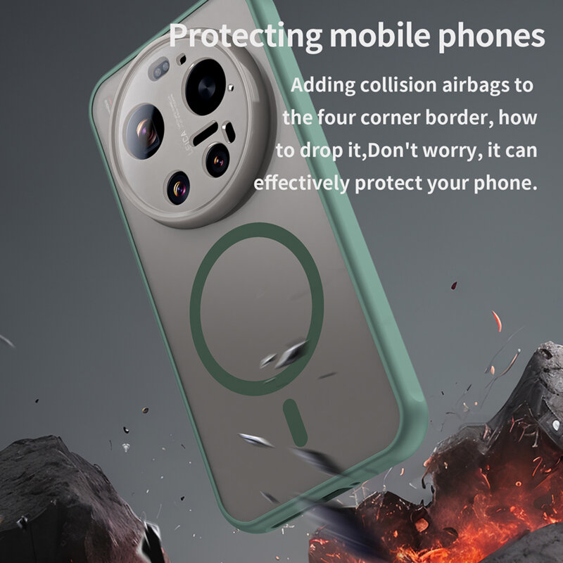 Husa Xiaomi 17 Ultra Techsuit HaloFrost II MagSafe, verde