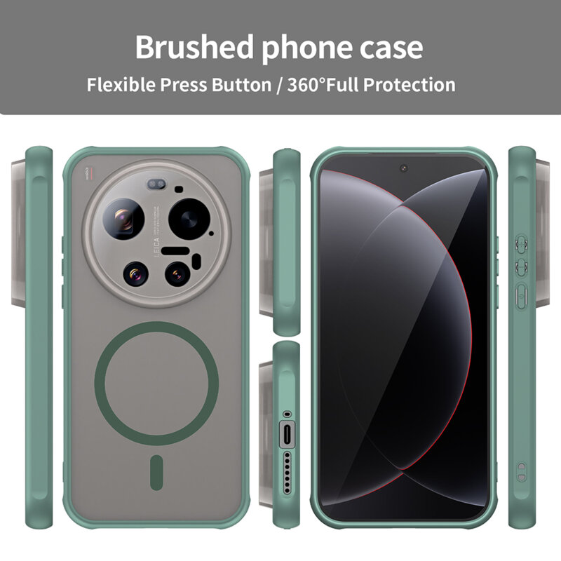Husa Xiaomi 17 Ultra Techsuit HaloFrost II MagSafe, verde