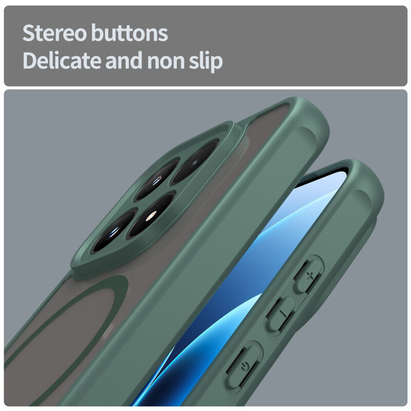 Husa Xiaomi 17 Techsuit HaloFrost II MagSafe, verde