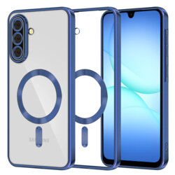 Husa premium Samsung Galaxy F17 Techsuit Luxury Crystal MagSafe, albastru