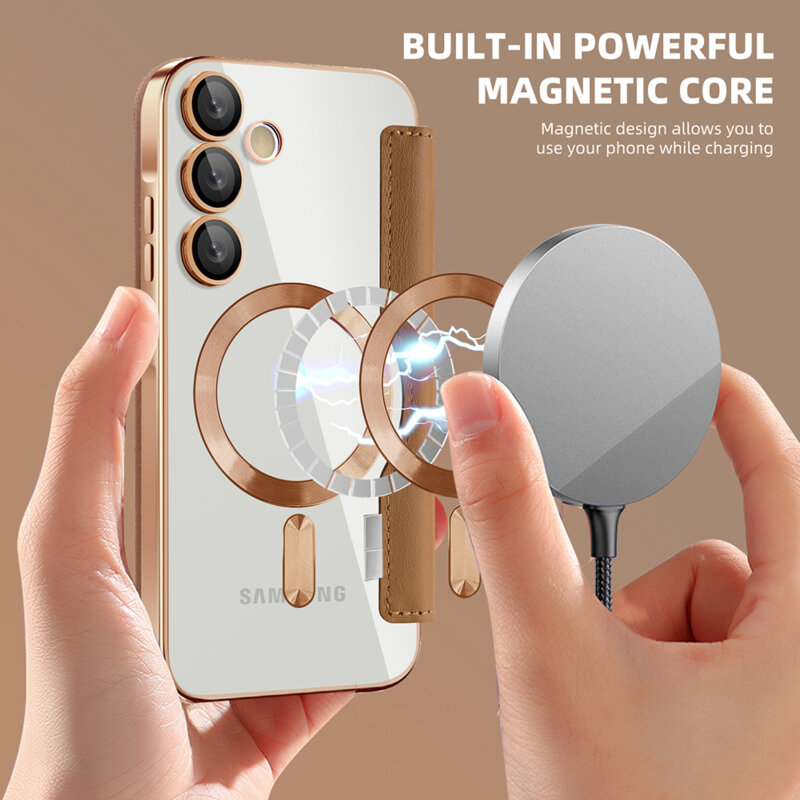 Husa Samsung Galaxy M17 Techsuit SmartMag Book Case, gri