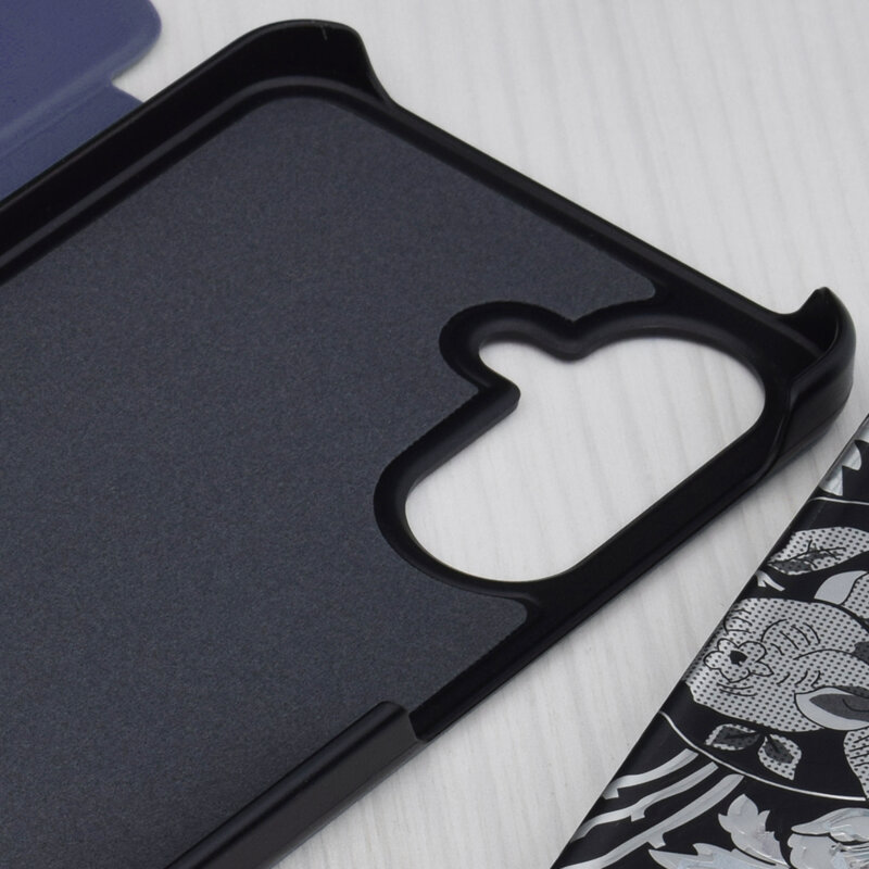 Husa Samsung Galaxy M17 Eco Leather View flip tip carte, albastru