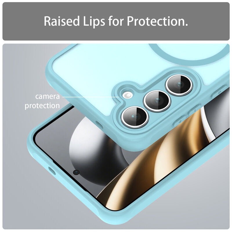 Husa Samsung Galaxy M17 Techsuit HaloFrost II MagSafe, verde menta