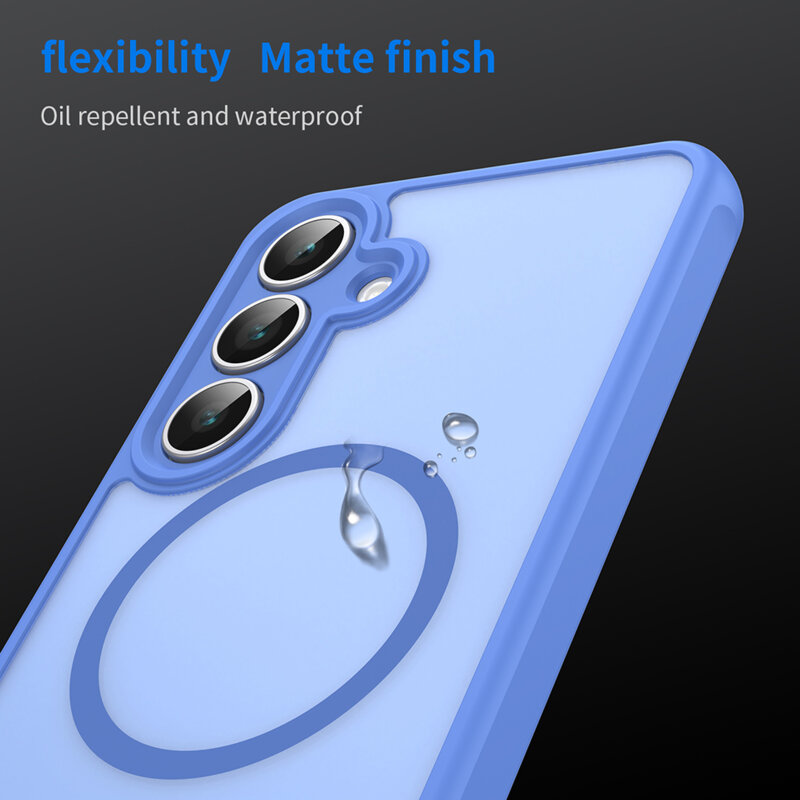 Husa Samsung Galaxy M17 Techsuit HaloFrost II MagSafe, albastru