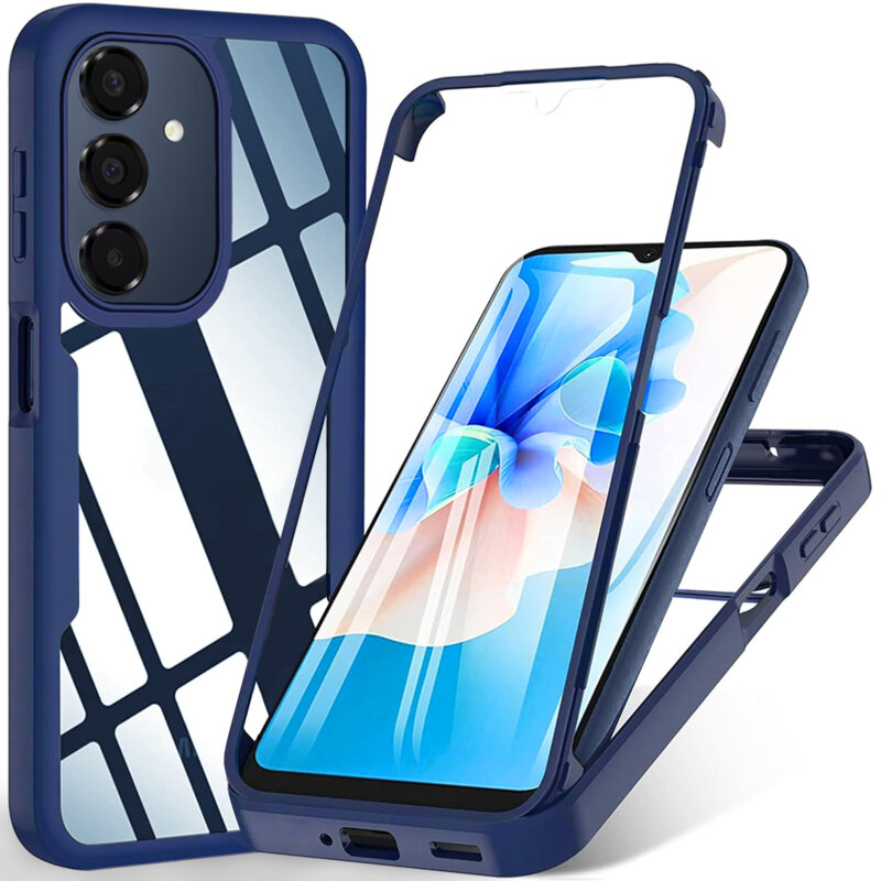 Husa 360° Samsung Galaxy M17 Techsuit ColorVerse, albastru