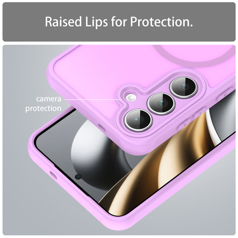 Husa Samsung Galaxy F17 Techsuit HaloFrost II MagSafe, roz