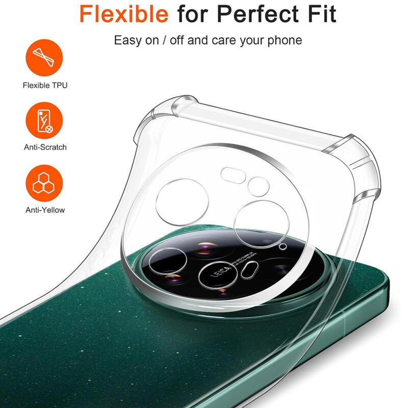Husa Xiaomi 17 Ultra Techsuit Shockproof Clear Silicone MagSafe, transparenta