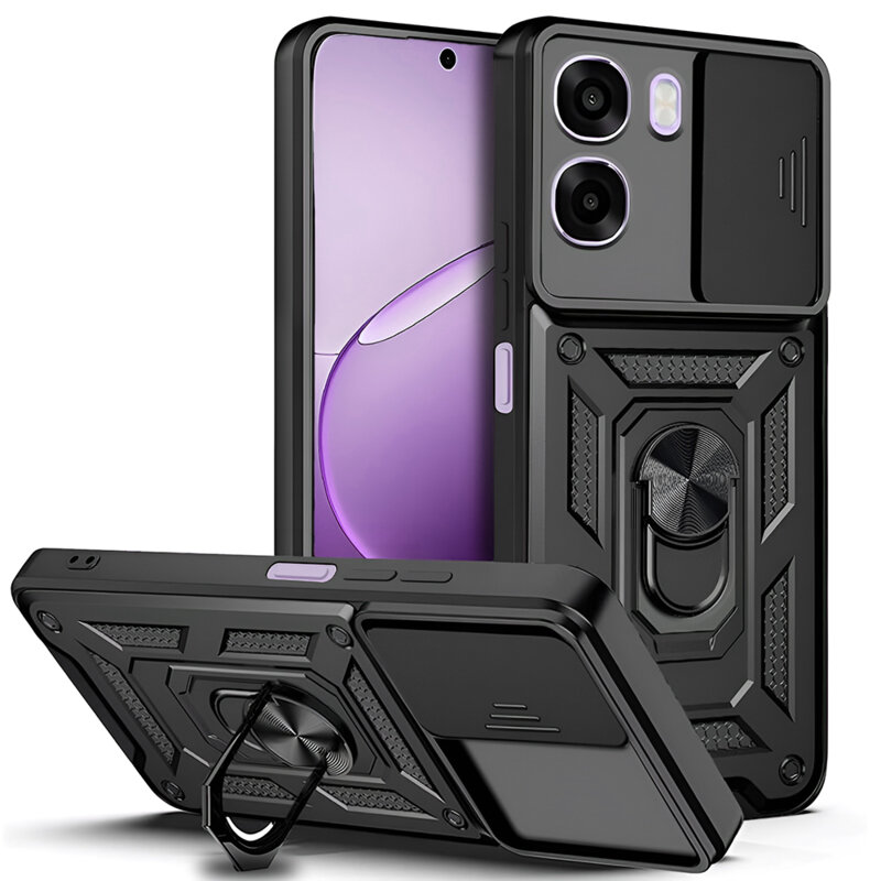 Husa Oppo A6x 5G protectie camera Techsuit CamShield Series, negru