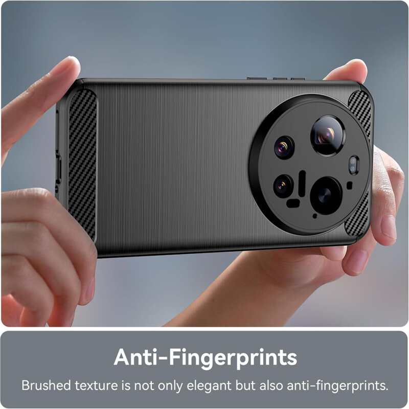 Husa Xiaomi 17 Ultra Techsuit Carbon Silicone, albastru