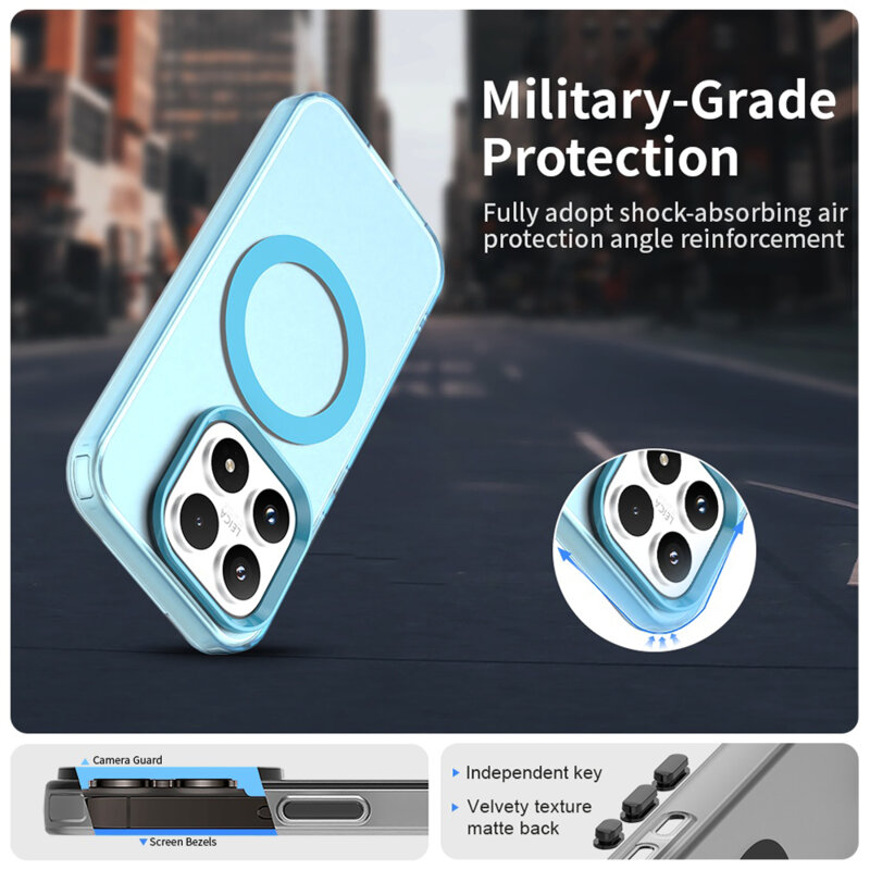 Husa Xiaomi 17 Techsuit CandyCase MagSafe, albastru