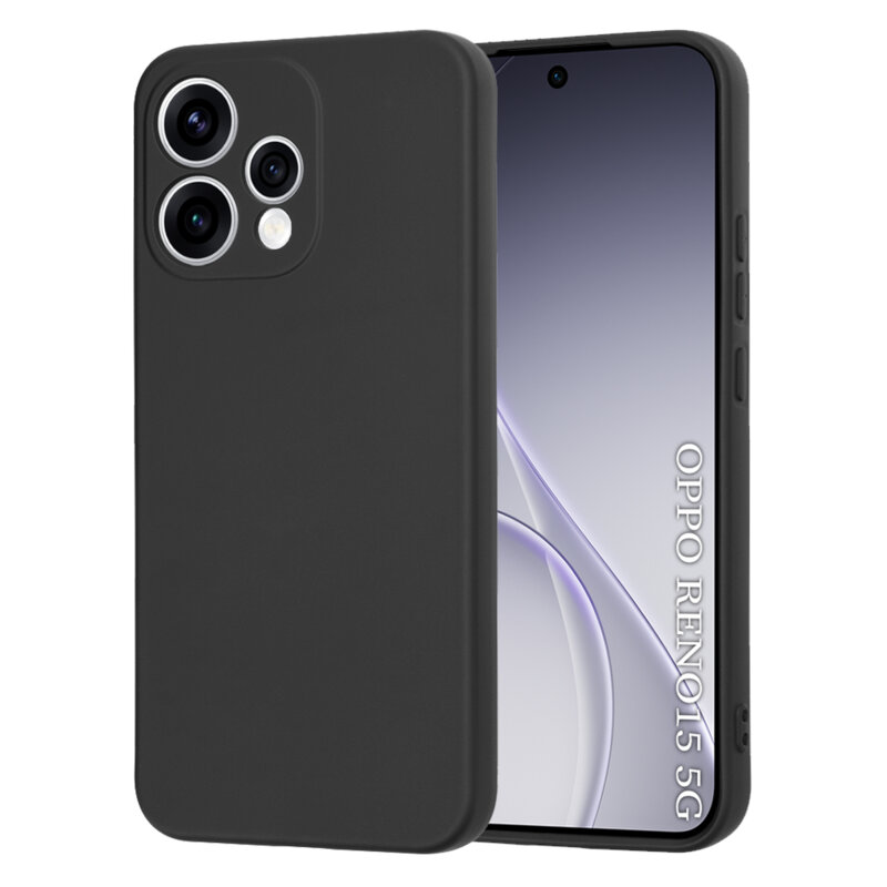 Husa silicon Oppo Reno15 Techsuit SoftFlex, negru
