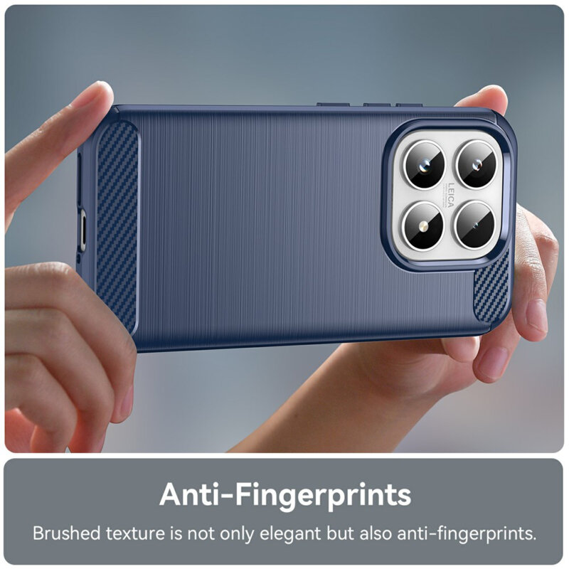 Husa Xiaomi 17 Techsuit Carbon Silicone, albastru