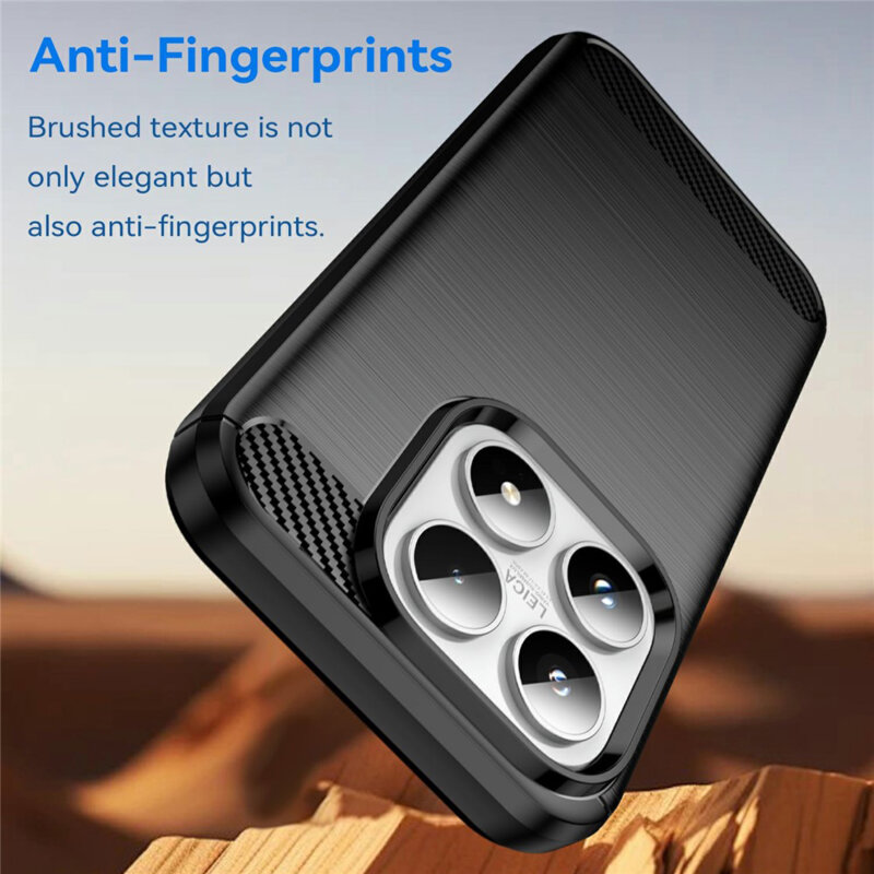 Husa Xiaomi 17 Techsuit Carbon Silicone, negru