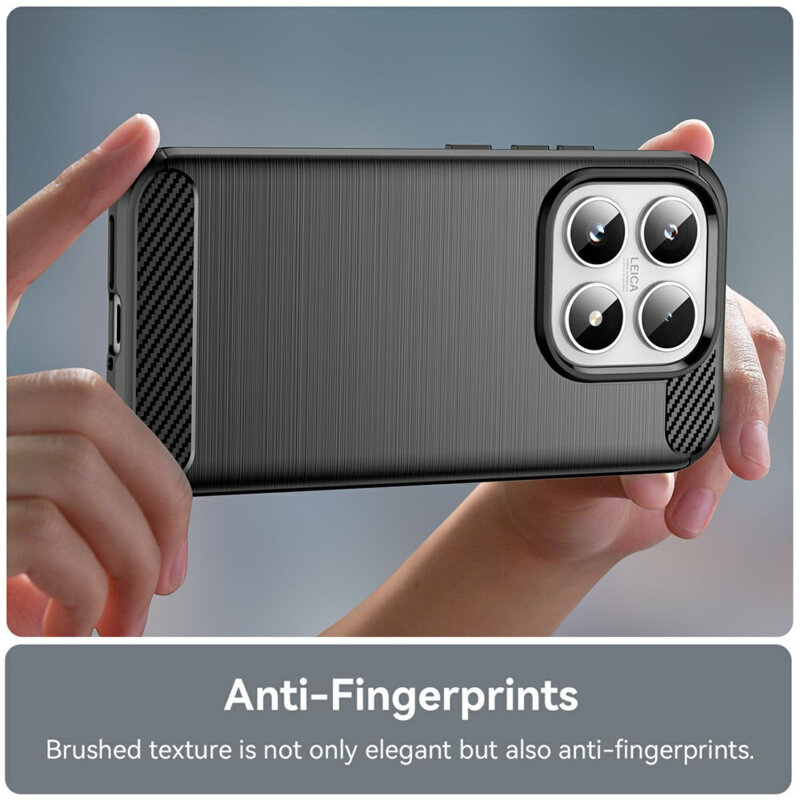 Husa Xiaomi 17 Techsuit Carbon Silicone, negru