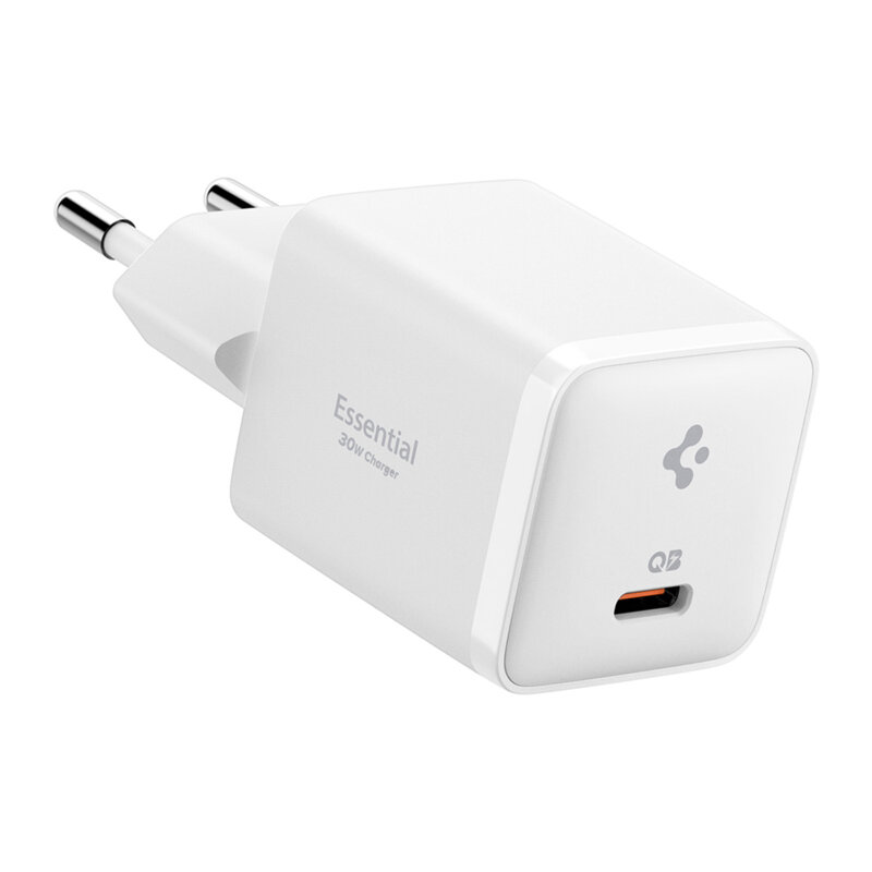 Incarcator Type-C Fast Charge Spigen, 30W, alb, ACH09492