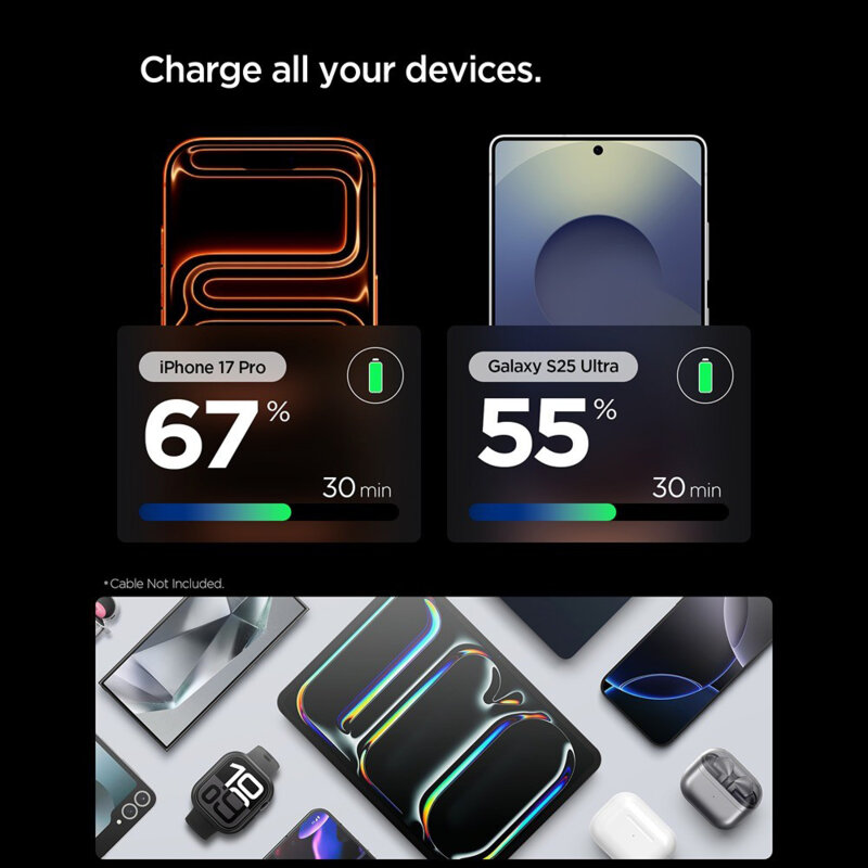 Incarcator Type-C Fast Charge Spigen, 30W, negru, ACH09492