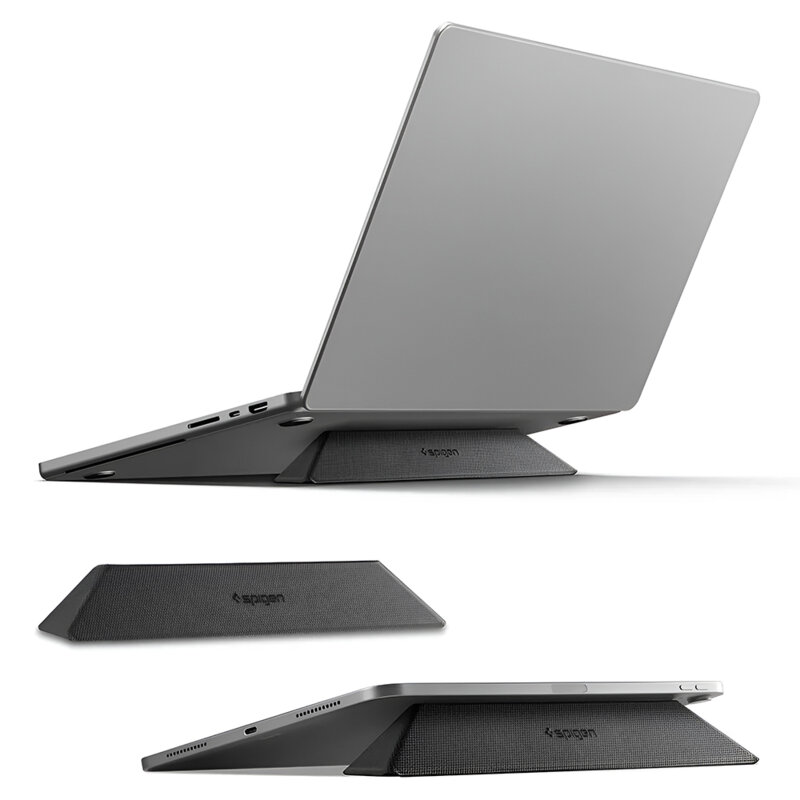 Suport laptop, tablata reglabil Spigen, negru, AMP11115
