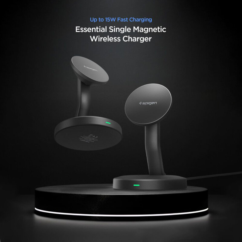 Incarcator wireless 15W Spigen Essential EF151MS , negru