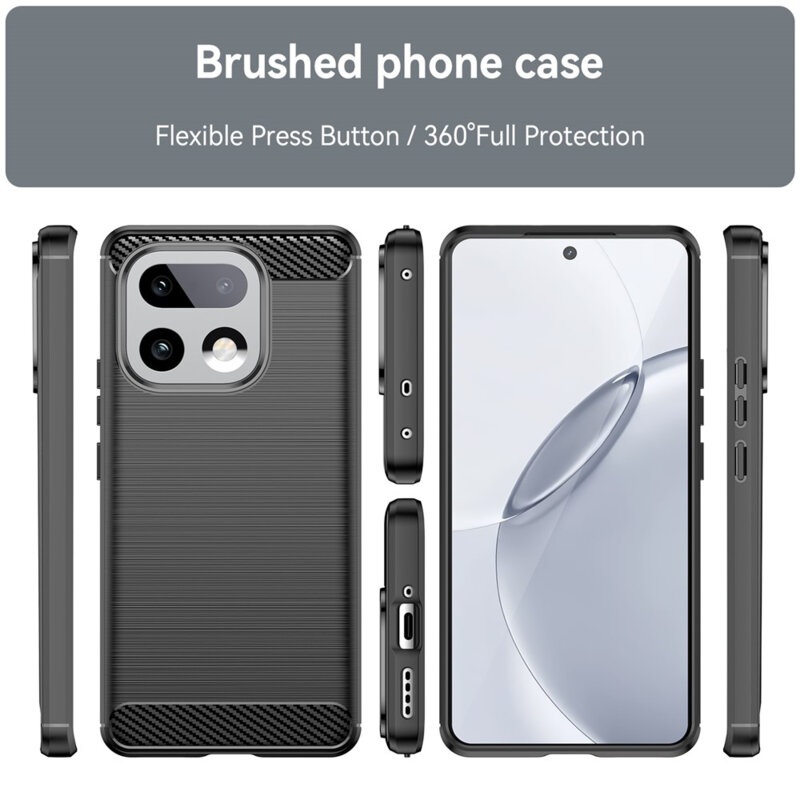 Husa Realme 16 Pro+ Techsuit Carbon Silicone, negru