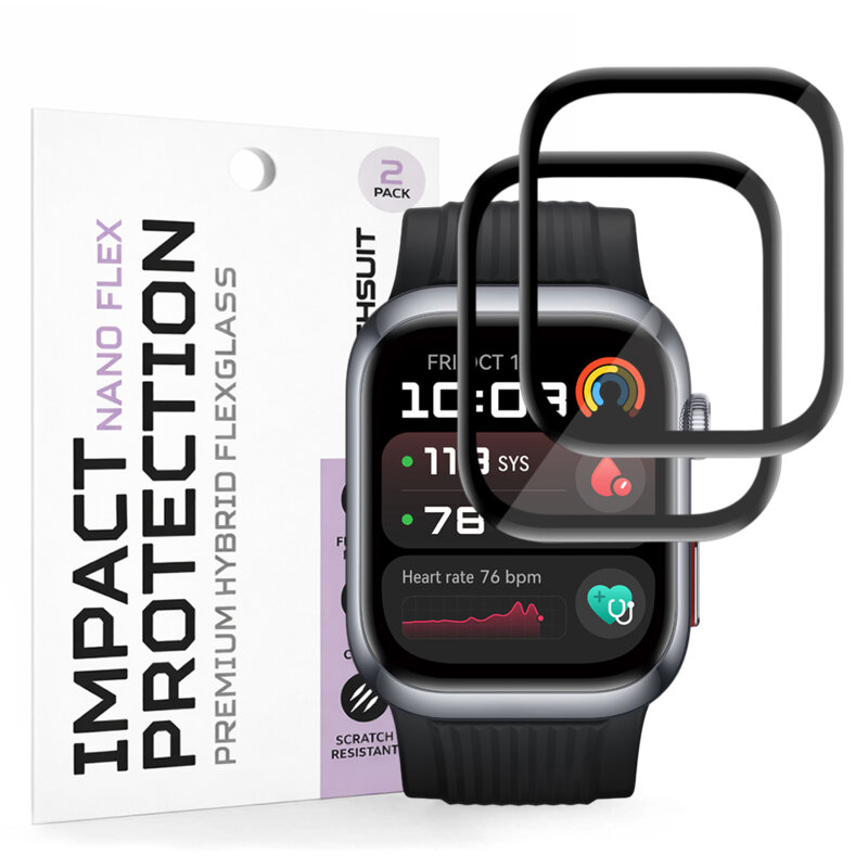 [Pachet 2x] Folie Huawei Watch D2 Techsuit Nano Flex, negru