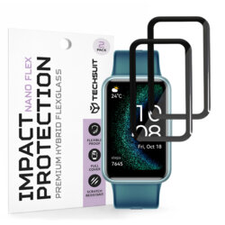 [Pachet 2x] Folie Huawei Watch FIT SE Techsuit Nano Flex, negru