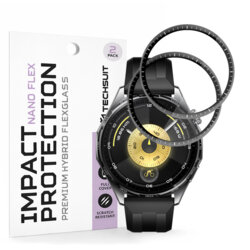 [Pachet 2x] Folie Huawei Watch GT 6 46mm Techsuit Nano Flex, negru