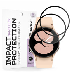 [Pachet 2x] Folie Samsung Galaxy Watch4 40mm Techsuit Nano Flex, negru