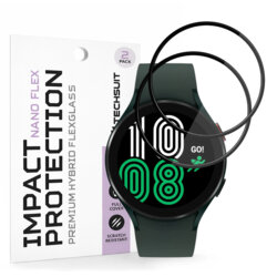 [Pachet 2x] Folie Samsung Galaxy Watch4 44mm Techsuit Nano Flex, negru