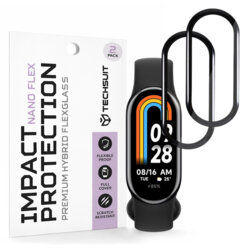 [Pachet 2x] Folie Xiaomi Mi Band 8 NFC Techsuit Nano Flex, negru