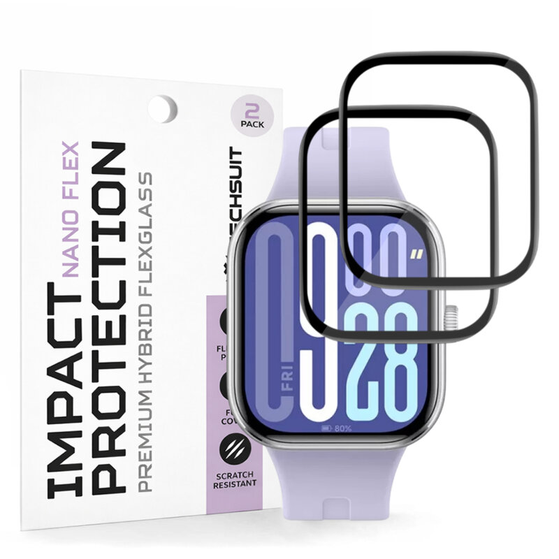 [Pachet 2x] Folie Xiaomi Redmi Watch 5 Techsuit Nano Flex, negru