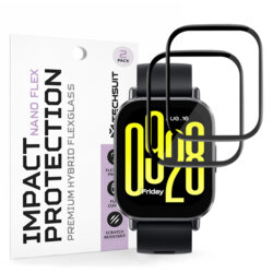 [Pachet 2x] Folie Xiaomi Redmi Watch 5 Active Techsuit Nano Flex, negru