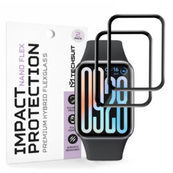 [Pachet 2x] Folie Xiaomi Smart Band 9 Pro Techsuit Nano Flex, negru
